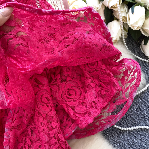 Premium 3D Ruffled Embroidered Top