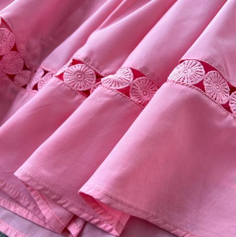 Elegant Hollowed Patchwork Shirt Dress