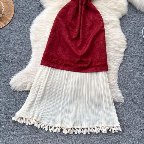 Chinese Style Plate Button Jacquard Dress