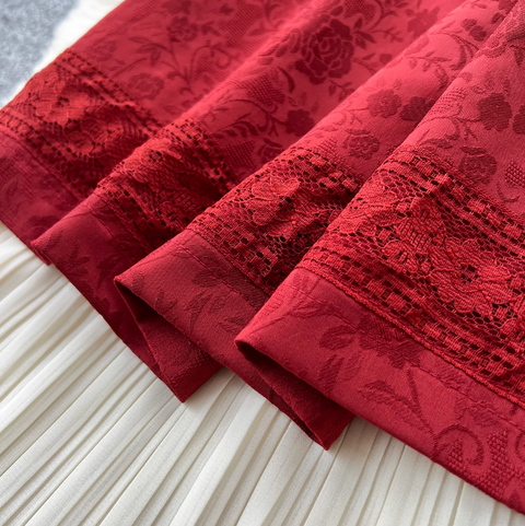 Chinese Style Plate Button Jacquard Dress