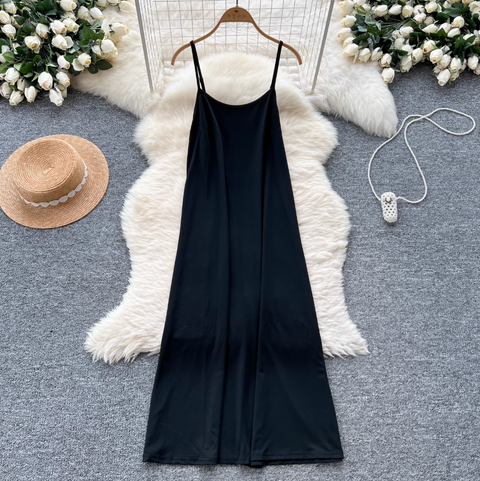 Furry Patchwork Outwear Dress & Slip Dress