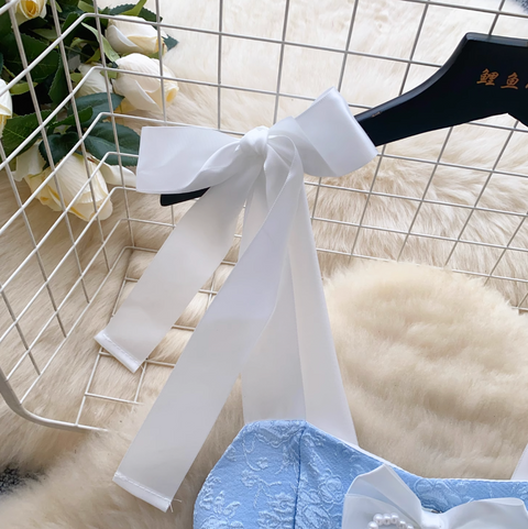 Sweetie Bow-tie Puffy Lace Dress