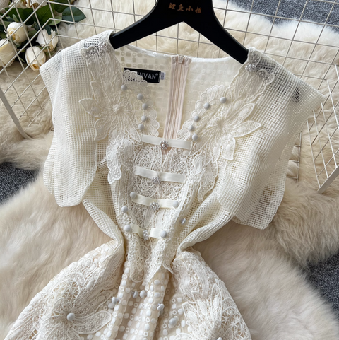 Niche Beaded Embroidered Party Dress