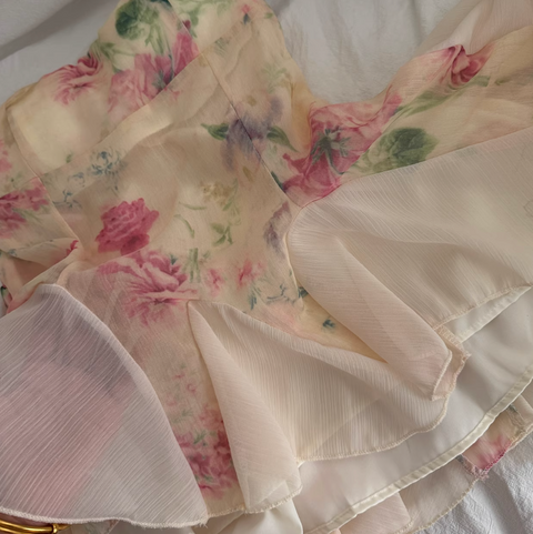 Lace Patchwork Floral Mesh Dress