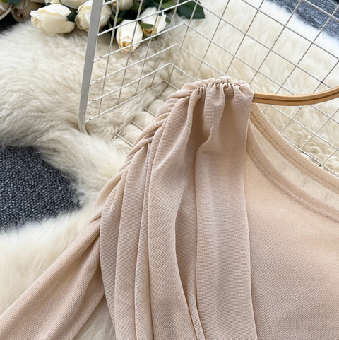 Niche Design Pleated Top & Trousers 2Pcs