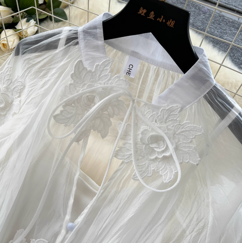 Fairy White Mesh Dress & Slip Dress