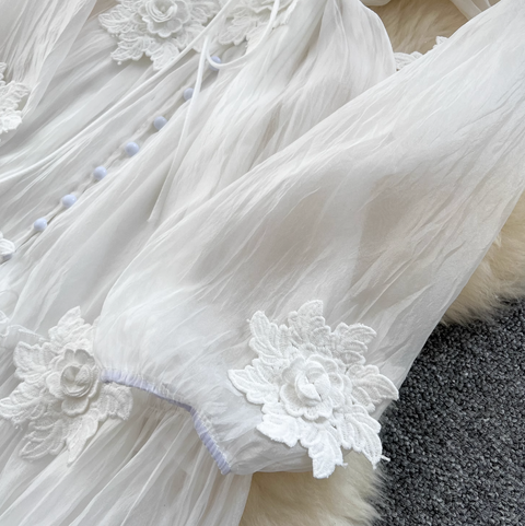 Fairy White Mesh Dress & Slip Dress