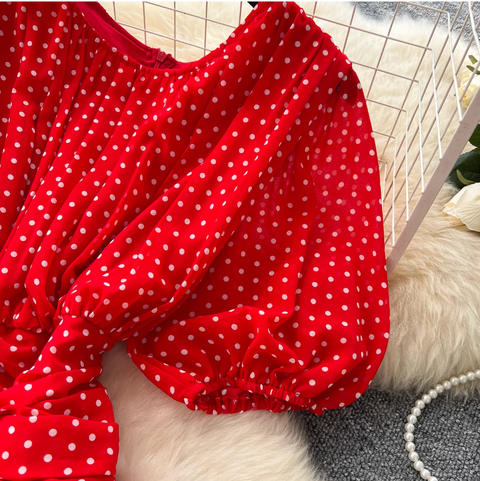 Premium Polka Dot Layered Cake Dress