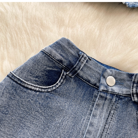 Chic Halter Top & Shorts Denim 2Pcs