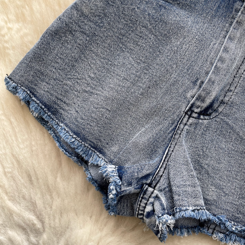 Chic Halter Top & Shorts Denim 2Pcs