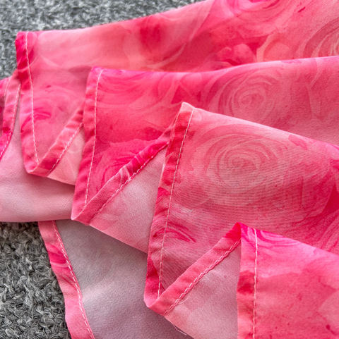 Knotted Top & Skirt Chiffon 2Pcs