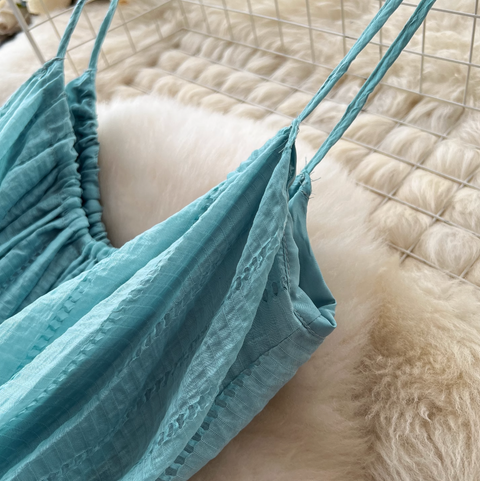 Irregular Design Ruffled Slip Dress