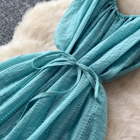 Irregular Design Ruffled Slip Dress