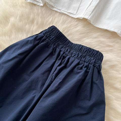 Mori Puffy-sleeve Shirt & Skirt 2Pcs