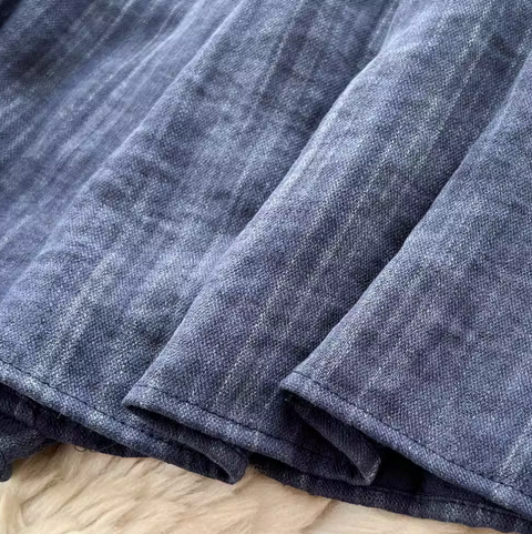 Simple Design Denim Blue Wide-leg Jumpsuits