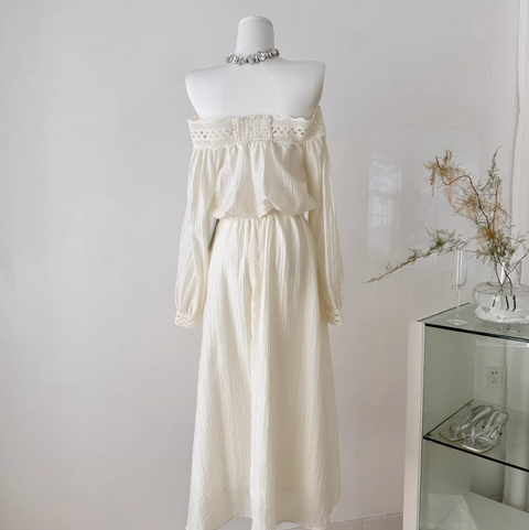 Lace-up Top & Fishtail Skirt Elegant 2Pcs