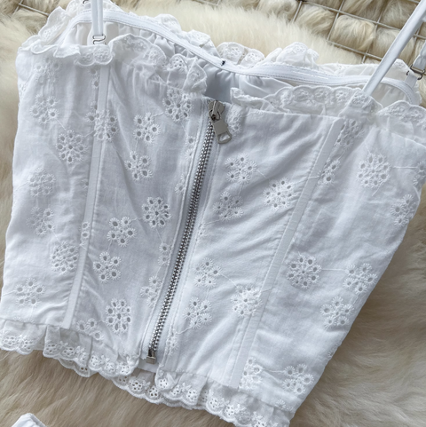 Bow-tie Camisole & Skirt Crochet 2Pcs