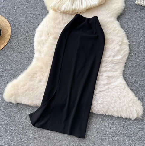 Beaded Asymmetric Top & Skirt 2Pcs