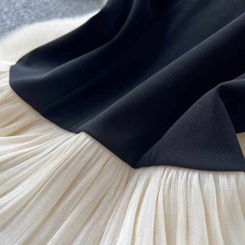 Beaded Asymmetric Top & Skirt 2Pcs