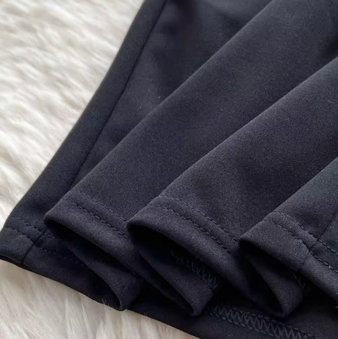 Elegant Embroidered Black Halter Dress