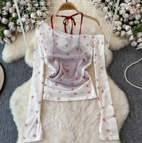 Hottie Slant Neckline Lace-up Top