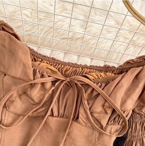 Flared Sleeve Off-shoulder Short Top