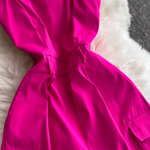 Multi-pockets Wide-leg Slip Jumpsuits