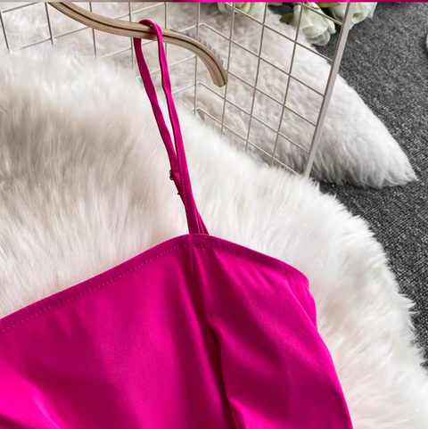 Multi-pockets Wide-leg Slip Jumpsuits