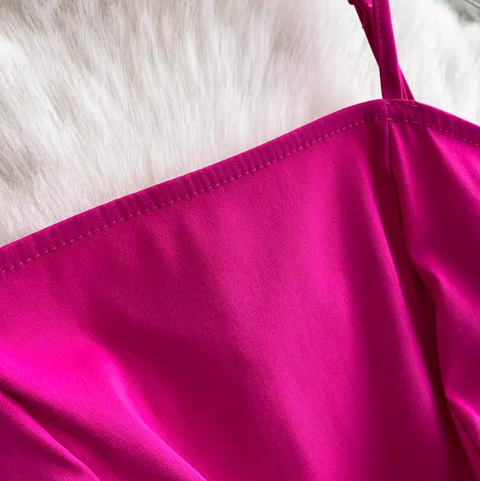 Multi-pockets Wide-leg Slip Jumpsuits