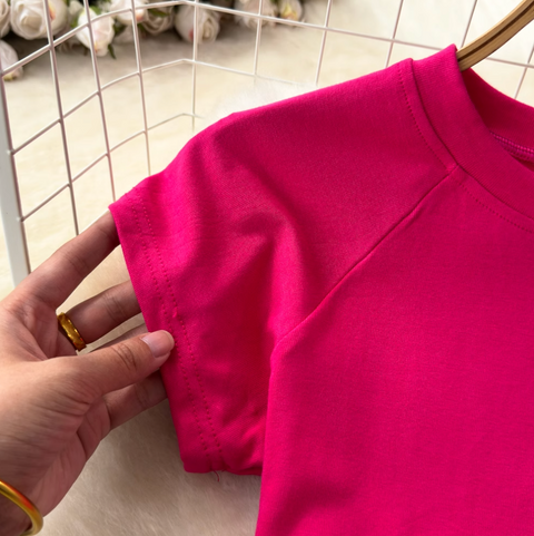 T-shirt & Shorts Stretchy Sportswear 2Pcs