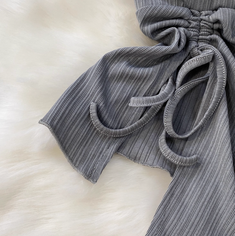 Pleated Camisole & Flared Trousers 2Pcs