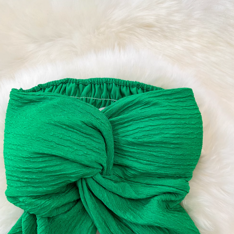 Knotted Top & Wide-leg Trousers 2Pc