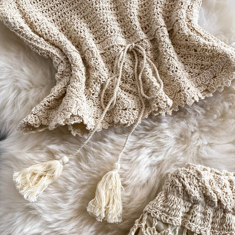 Sweetie Lace Knitwear & Skirt 2Pcs