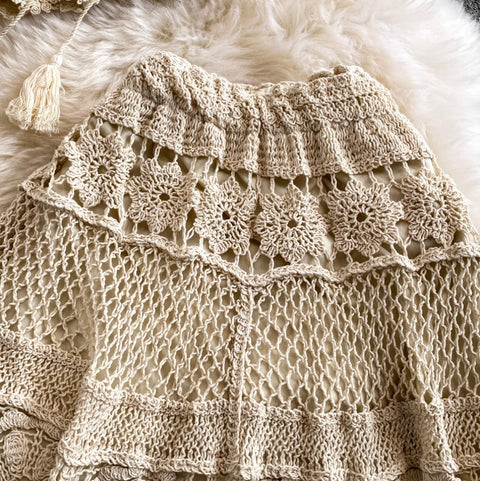 Sweetie Lace Knitwear & Skirt 2Pcs