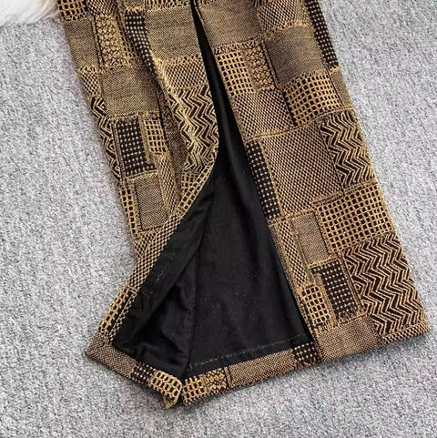 Irregular Design Hollowed Chain-connect Dress