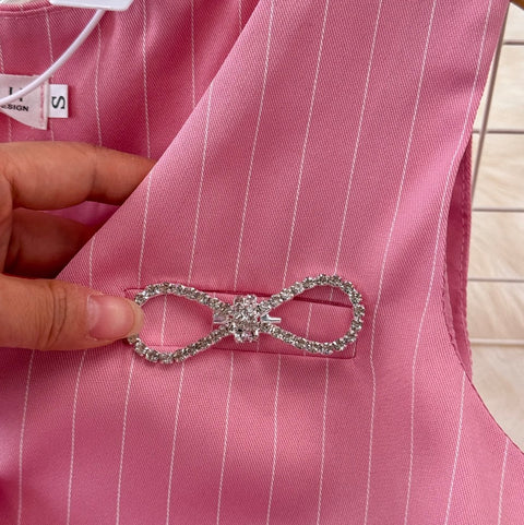 Striped Suit Vest & Trousers 2Pcs