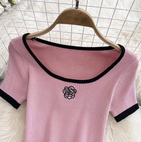 Midriff-baring Knitwear & Skirt Knitted 2Pcs