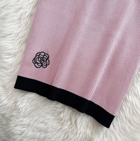 Midriff-baring Knitwear & Skirt Knitted 2Pcs