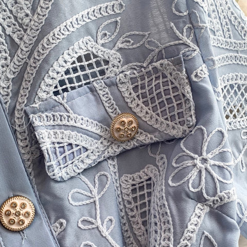 Korean Style Embroidery Shirt Dress