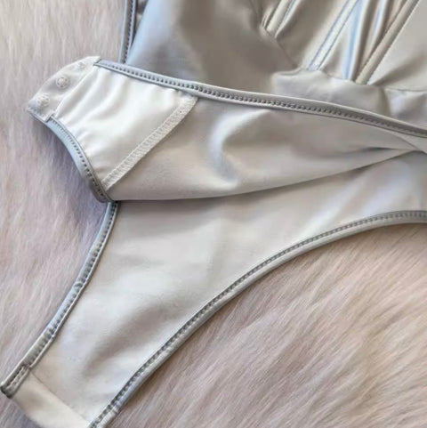 Sexy Silver Sequined Slip Jumpsuit