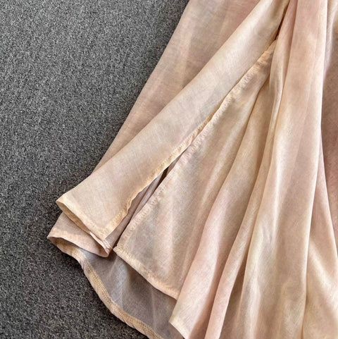 Irregular Design Outwear & Slip Dress 2Pcs