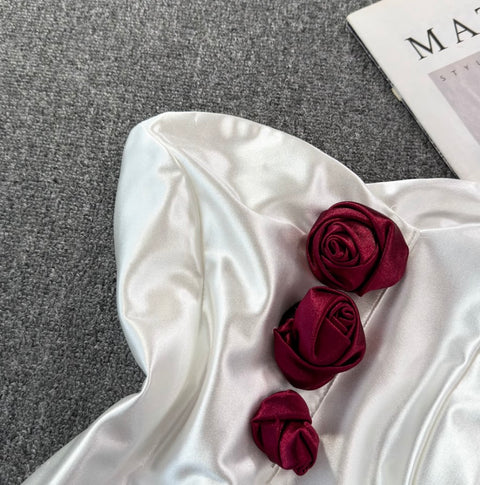 3D Flower Off-shoulder Tank Top