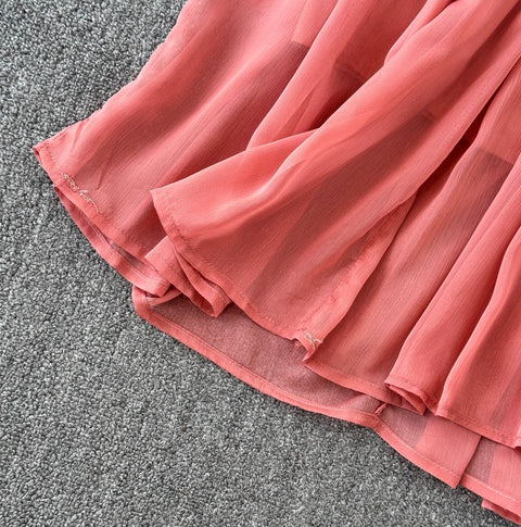 Bohemian Style Lace Chiffon Patchwork Dress