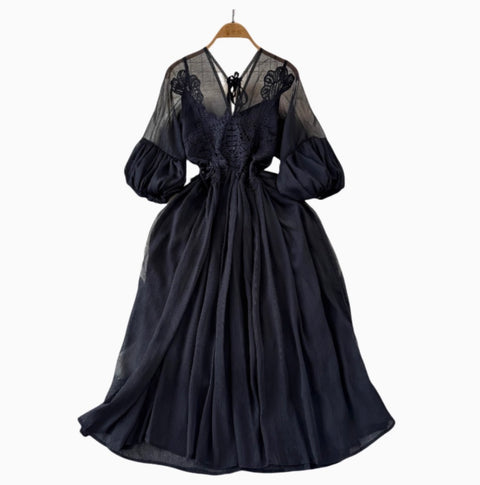 Bohemian Style Lace Chiffon Patchwork Dress