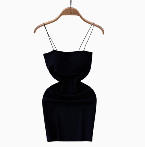 Simple Design Hip-wrapping Short Dress