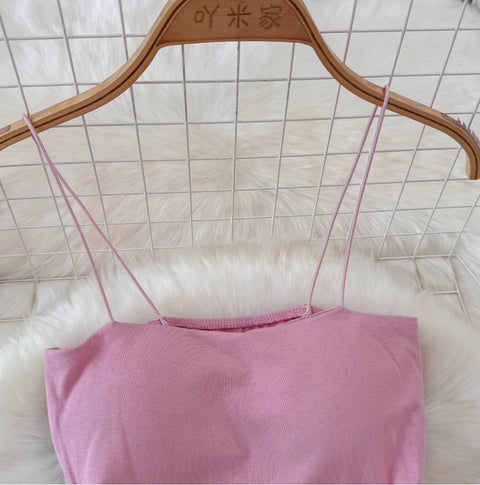 Simple Design Hip-wrapping Short Dress