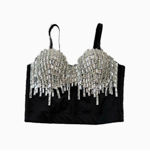 Party Rhinestone Fringed Camisole