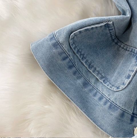 Lace Patchwork Vest & Jeans 2Pcs