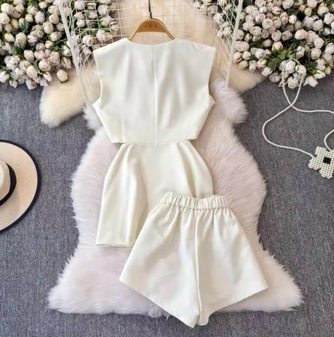 Suit Vest & Shorts Slim-fit 2Pcs