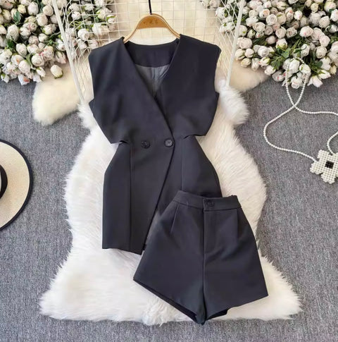 Suit Vest & Shorts Slim-fit 2Pcs